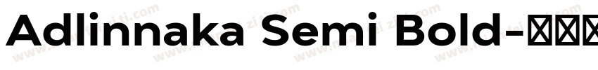 Adlinnaka Semi Bold字体转换